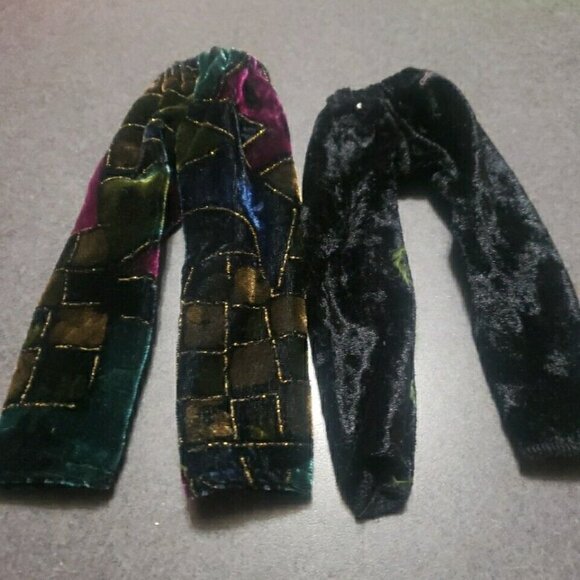 Vintage Doll barbie Clothes Velvet Pants 2 Pr - Picture 1 of 5
